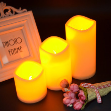 Remote plastic LED Pillar Candle