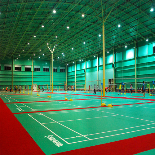 Aangepaste PVC sport vloerbedekking indoor kunstgras badminton tennis basketbalveld