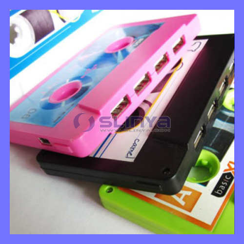Cassette Tape USB Hub Pormotion Gift 2.0 1.1 4 Port (HUB-418)