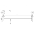 Wall Mounted Dual Towel Bar 600mm