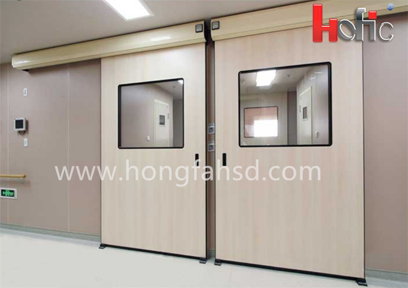 Stainless steel air tight interior hospital sliding door