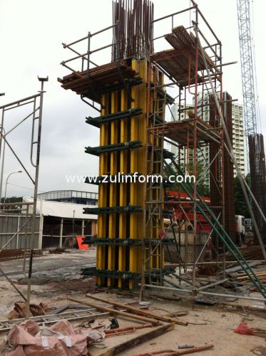 400 × 400mm Adjustable Concrete Column Formwork With Five Pins For Square Concrete Column