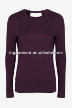 Long Sleeve Round Neck Knit Jersey Top
