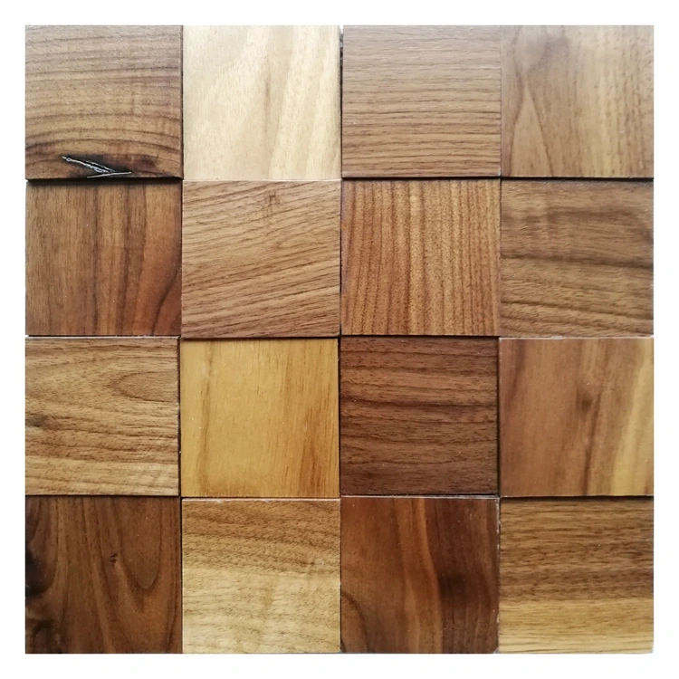 Chinese Style Bumpy Surface Manufacturing Kitchen Wood Mosaic Tile Squares