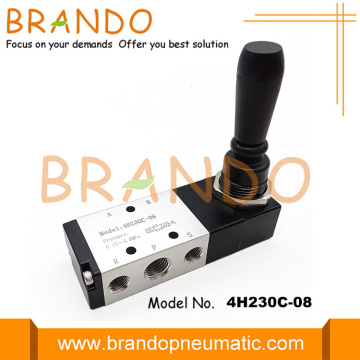 4H230C-08 5/3 Way Pneumatic Hand Lever Air Valve