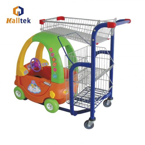 Chariot de magasinage Kiddie Supermarché avec sièges enfants