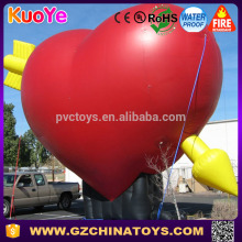 25ft red Heart shape advertising giant balloon