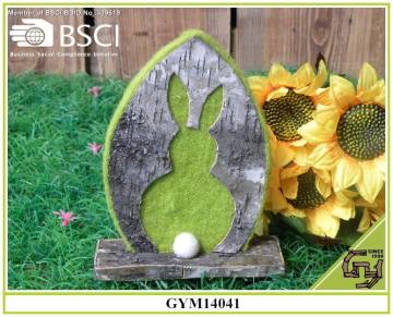 BSCI decorative wood crafts Easter bunny