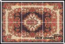 printed carpet tiles, red flower carpet tile