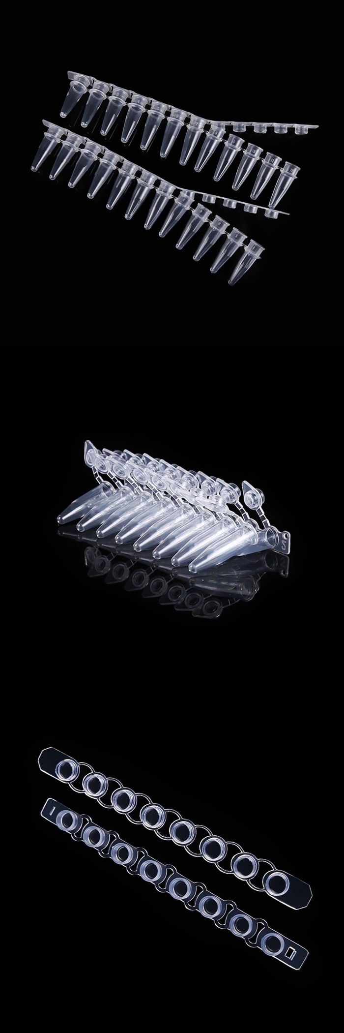 Lab Optical Micro 8 Strip PCR Tube 0.1ml 0.2ml with optical Qpcr cap