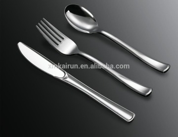 Whole sale silver plated cutlery/silver coated plastic cutlery/gold plated cutlery