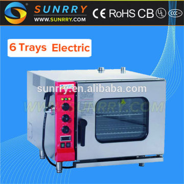 Professional bakery equipment 6 trays combination commercial roaster biscuit baking rational combi steam oven