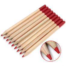 Custom Red Wooden Pencils 14cm Length - Personalized Wood Color Pencils Ready to Ship in Bulk