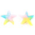 Mini Light Gradient Color Sea Star Shaped Resin Cabochon Flatback Beads Slime For Kids DIY Toy Handmade Phone Shell Decor