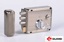 Three Rods Security Rim Door Lock Brass Cylinder