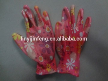 electrial insulated pu coated garden line gardening gloves for safety working