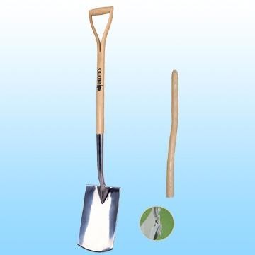 Stainless Steel Digging Spade with Ergonomical \"Y\" Shape Ash Wood Hand