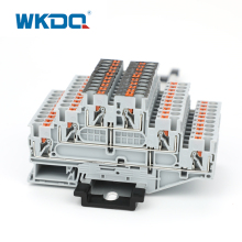 Triple Level Feed Through Din Rail Terminal Blocks