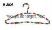 bead coat hangers,color beadcoat hanger, bead hanger for coat
