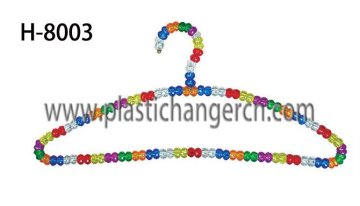 bead coat hangers,color beadcoat hanger, bead hanger for coat