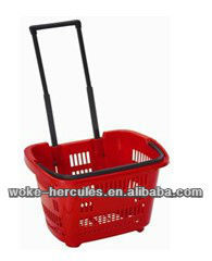 plastic shopping basket with wheels shopping rolling basket with wheels