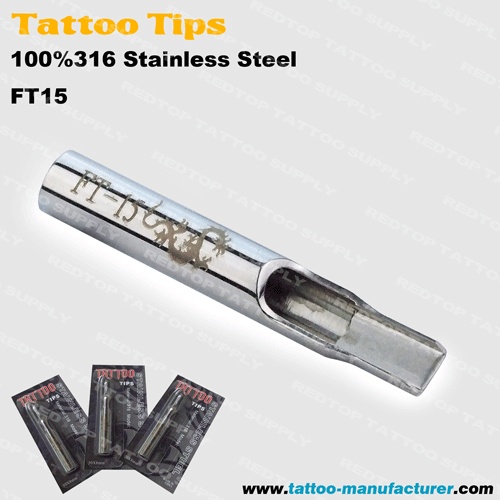 Open Flat Stainless steel Tattoo Tips