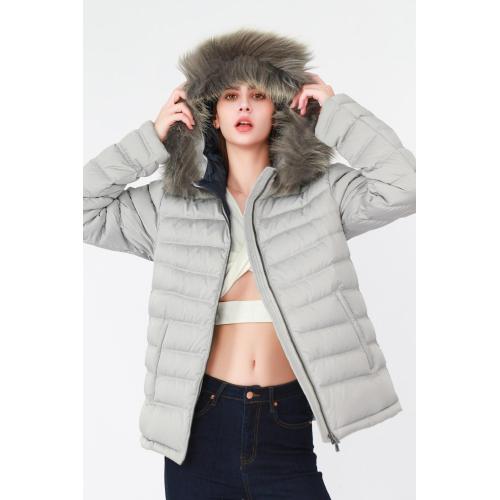 Fur Collar Hooded Down Jacket