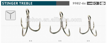 Stinger treble jig fishing hook