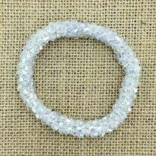 Handmade Beaded Crystal Women Bracelet Weaved Wrap Bangle