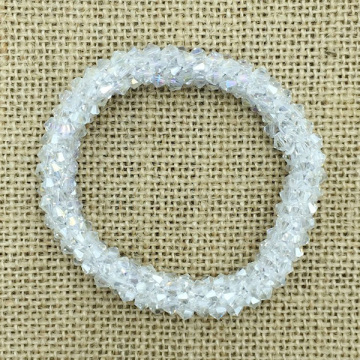 Handmade Beaded Crystal Women Bracelet Weaved Wrap Bangle