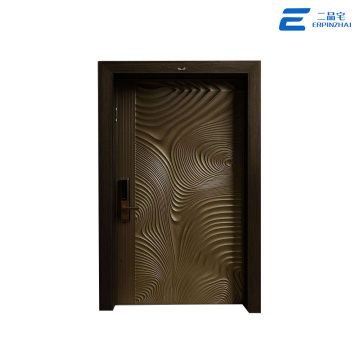 Luxury Solid Aluminum Entry Door for Villa Courtyard