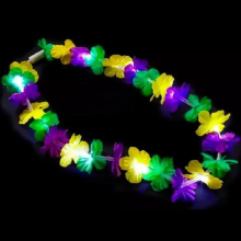 LED Hawaiian Party Decorations: Beach Garland, Leis, Necklaces for Football Fans and More