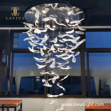 White light luxury hotel decoration custom chandelier Atmosphere decoration hotel chandelier