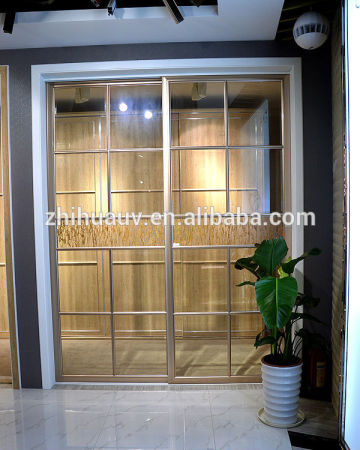 modern wardrobe aluminium glass door designs