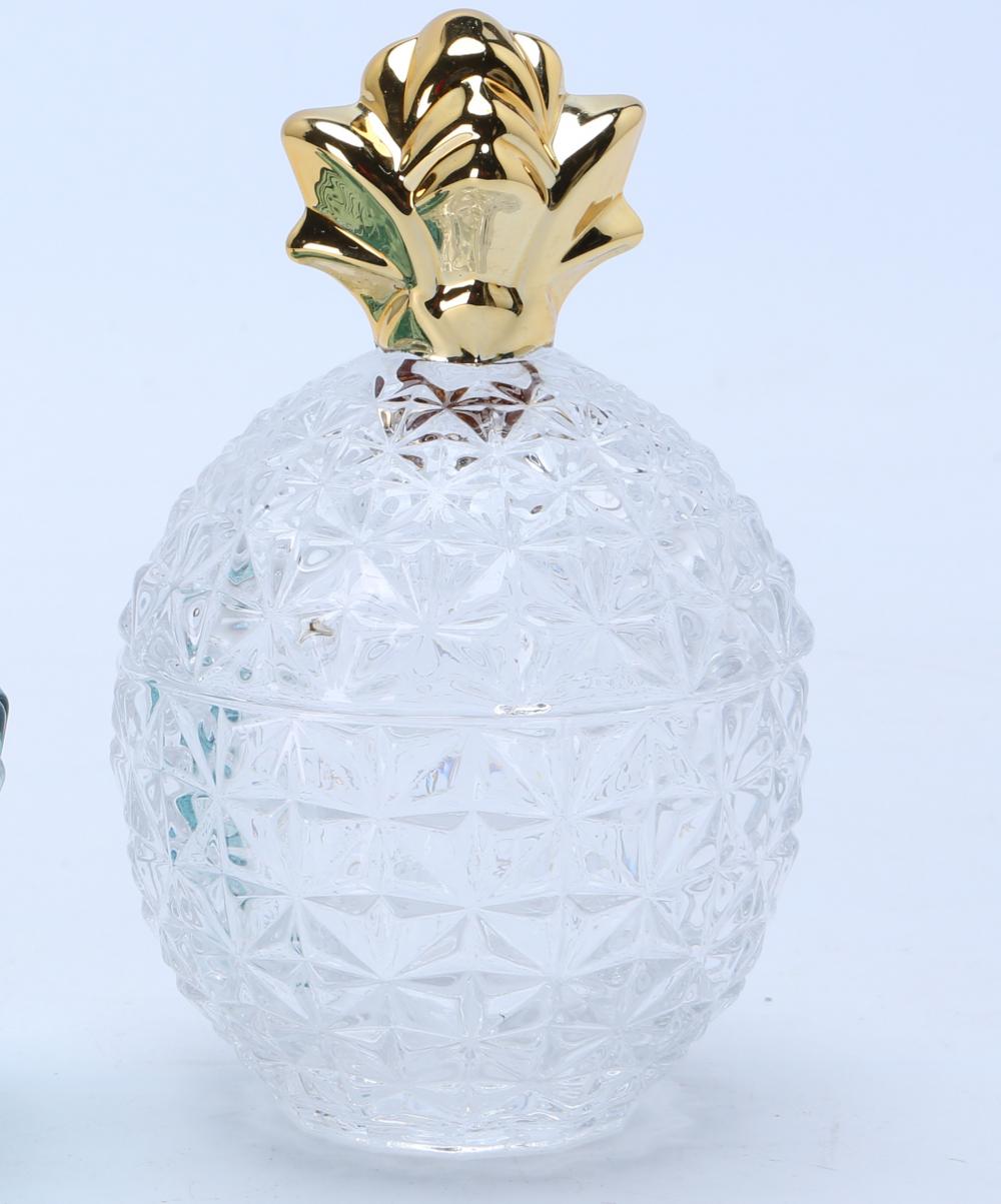 Luxury Copper Glass Pineapple Storage Jar1