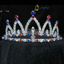 Small colored rhinestone custom patriotic crowns PC-12007