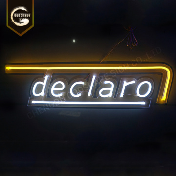 Logo acrilico personalizzato con segno da parete al neon di Natale