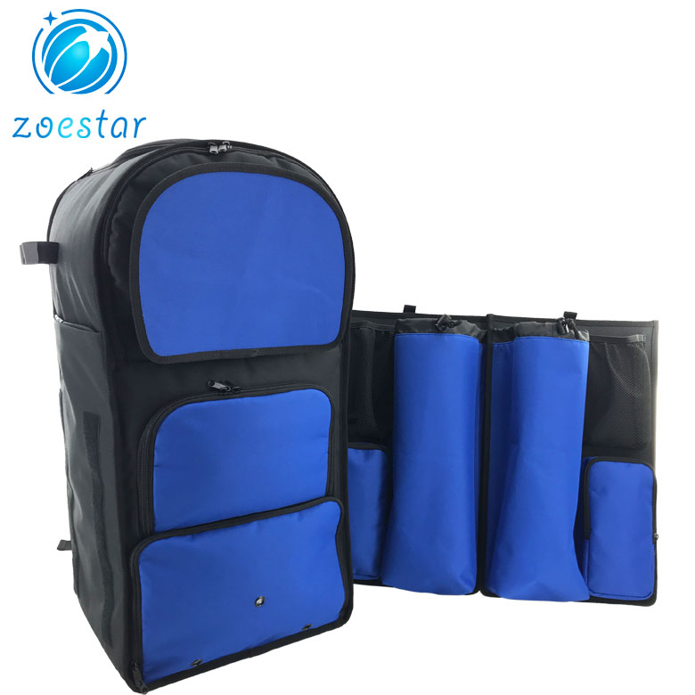 Detachable side pockets baseball bag cricket backpack multi-use helmet backpacks with shoes pocket