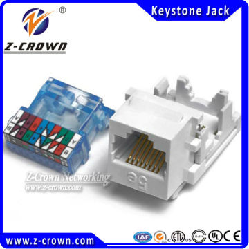 Keystone Jack RJ45 Cat5e Unshielded Modular Jack