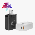 PD45W GAN -laddare QC3.0 Fast Wall Charger