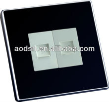 Hotel wall socket crystal glass panel