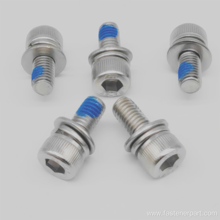 Point Glue-Locking Plum Blossom Hex Combination Screw Bolt