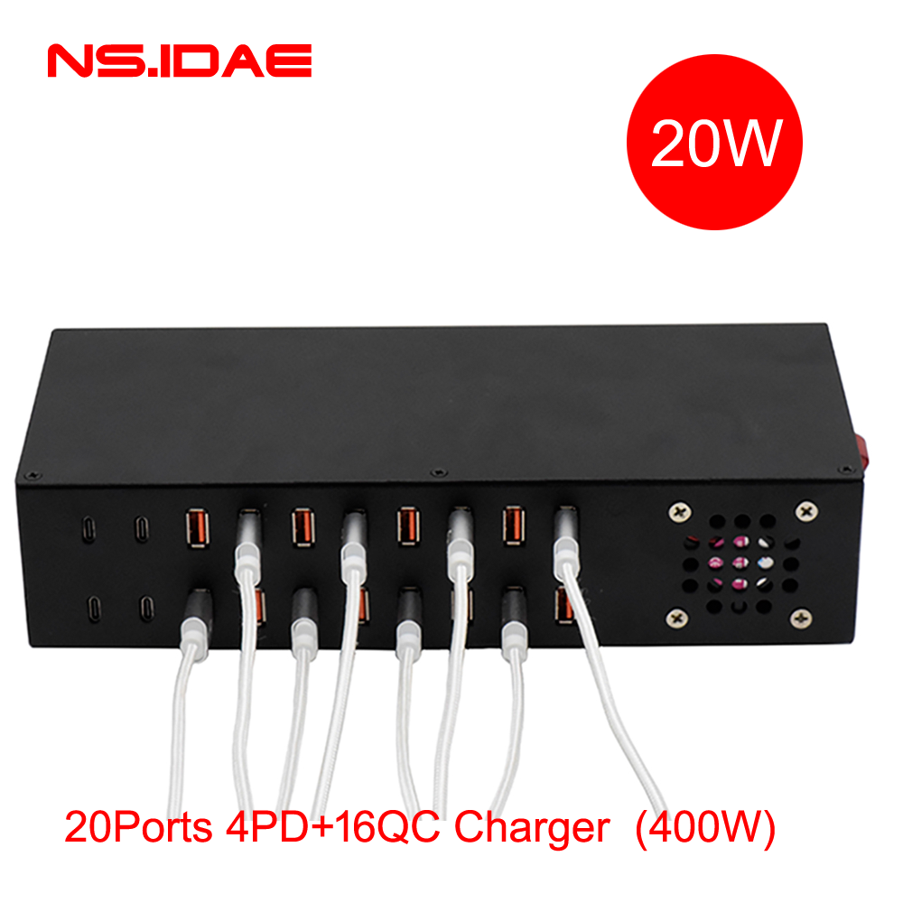 20 port Pdqc FAST Charger 400W