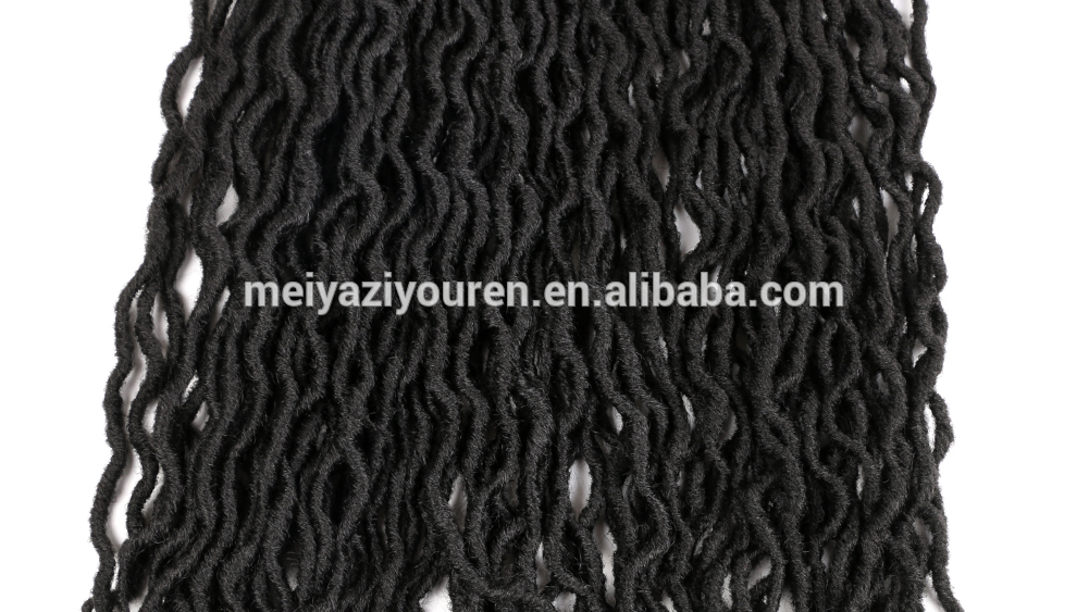 MYZYR 100g synthetic 18inch 24 stands ombre jumbo dreadlock hair golden locs curly Africa spring Twist Goddess faux locs braid