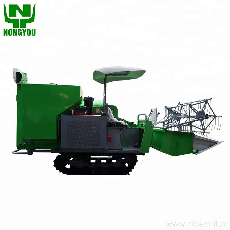 Mini combine grain harvester