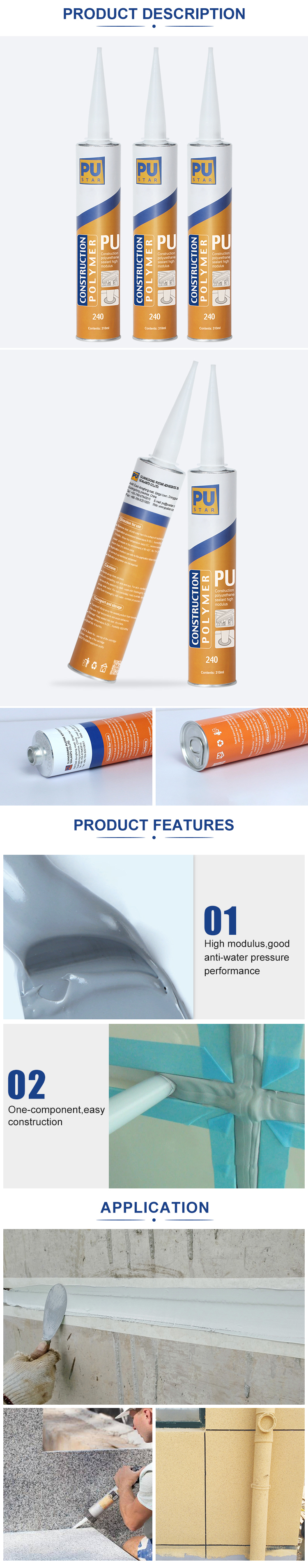 Low Modulus No-sag Construction Expansion Joint Sealant