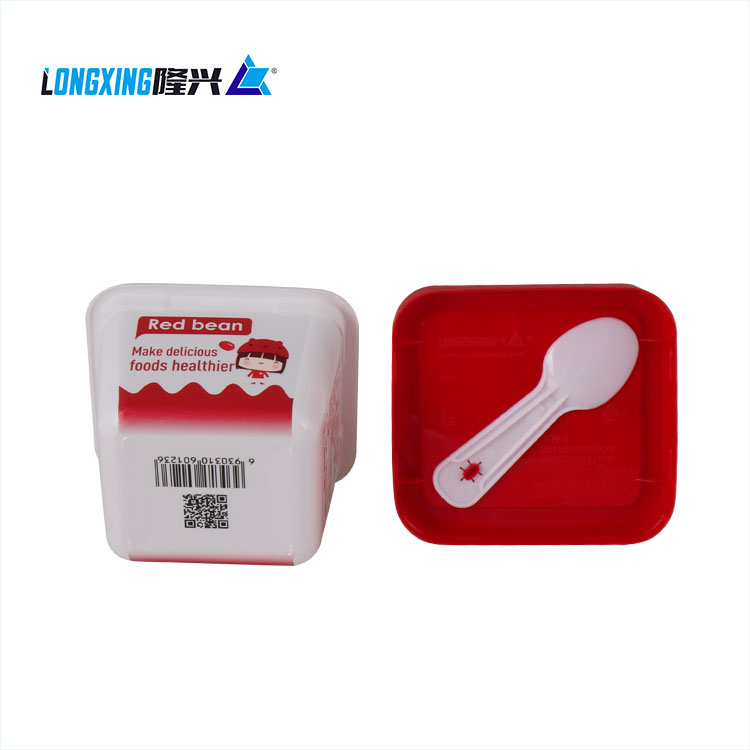 200ml IML disposable food grade PP plastic ice cream cup with lids yogurt pudding jelly mousse packaging box