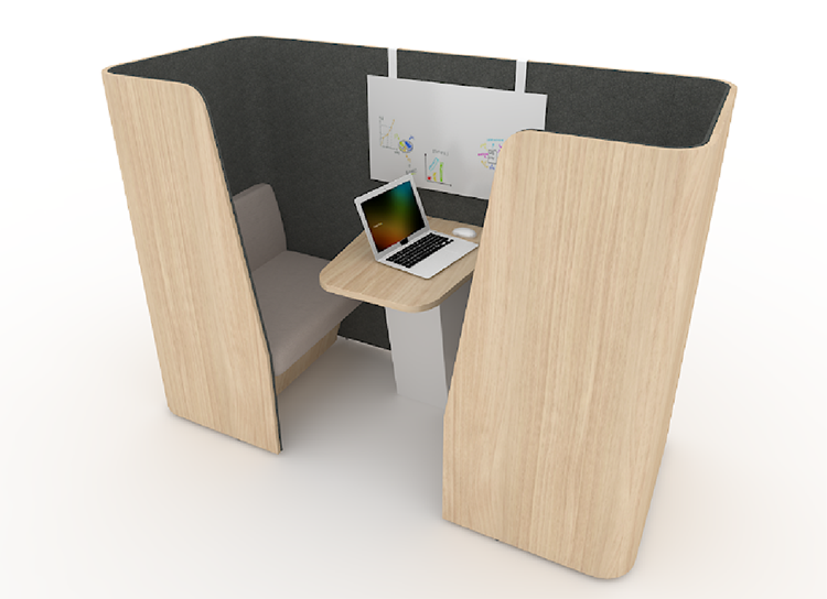 Bureau de meubles à dos élevé Pod de réunion en bois privé