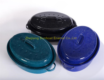 ST-R03 cast iron enamel oval roaster