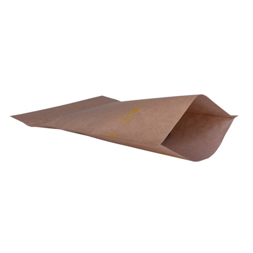Hot Stamping Karft Paper Stand Up Coffee Packaging Vesker Organiske biologisk nedbrytbare kaffeposer